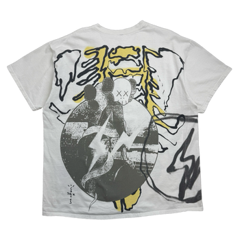 Travis Scott Cactus Jack + Kaws For Fragment Tee Aged Yellow (USED)
