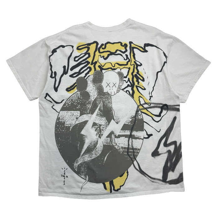 Travis Scott Cactus Jack + Kaws For Fragment Tee Aged Yellow (USED) | Vitnage Clothing Store Canada
