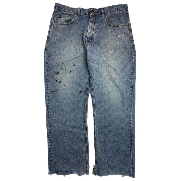 Blind Distressed Paint Splatter Denim Pants | Vitnage Clothing Store Canada
