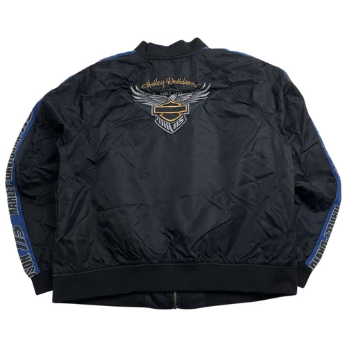 (M) Vintage Harley Davidson Bomber Jacket Black/Blue | Vintage Clothing Store Canada