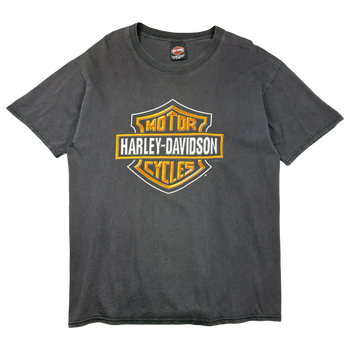 Vintage Harley Davidson Glossy Emblem Tee Black
