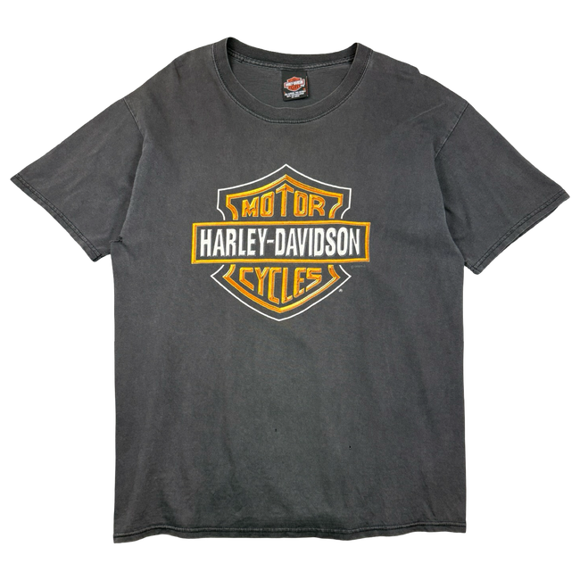 Vintage Harley Davidson Glossy Emblem Tee Black