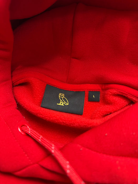 OVO Polartec Hoodie Red (USED) | Vitnage Clothing Store Canada