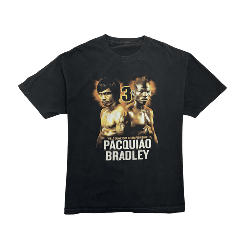 (XL) Pacquiao vs Bradley 3 Promo Tee Black | Vintage Clothing Store Canada