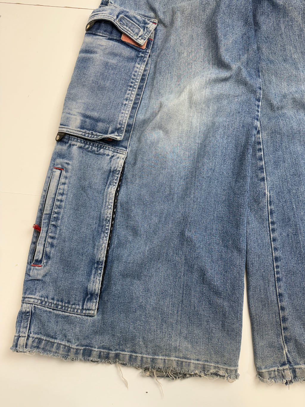 Kik Wear Wide Baggy Cargo Denim Pants