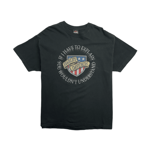 (XL) Vintage '03 Harley Davidson Forth Worth Tee Black | Vintage Clothing Store Canada