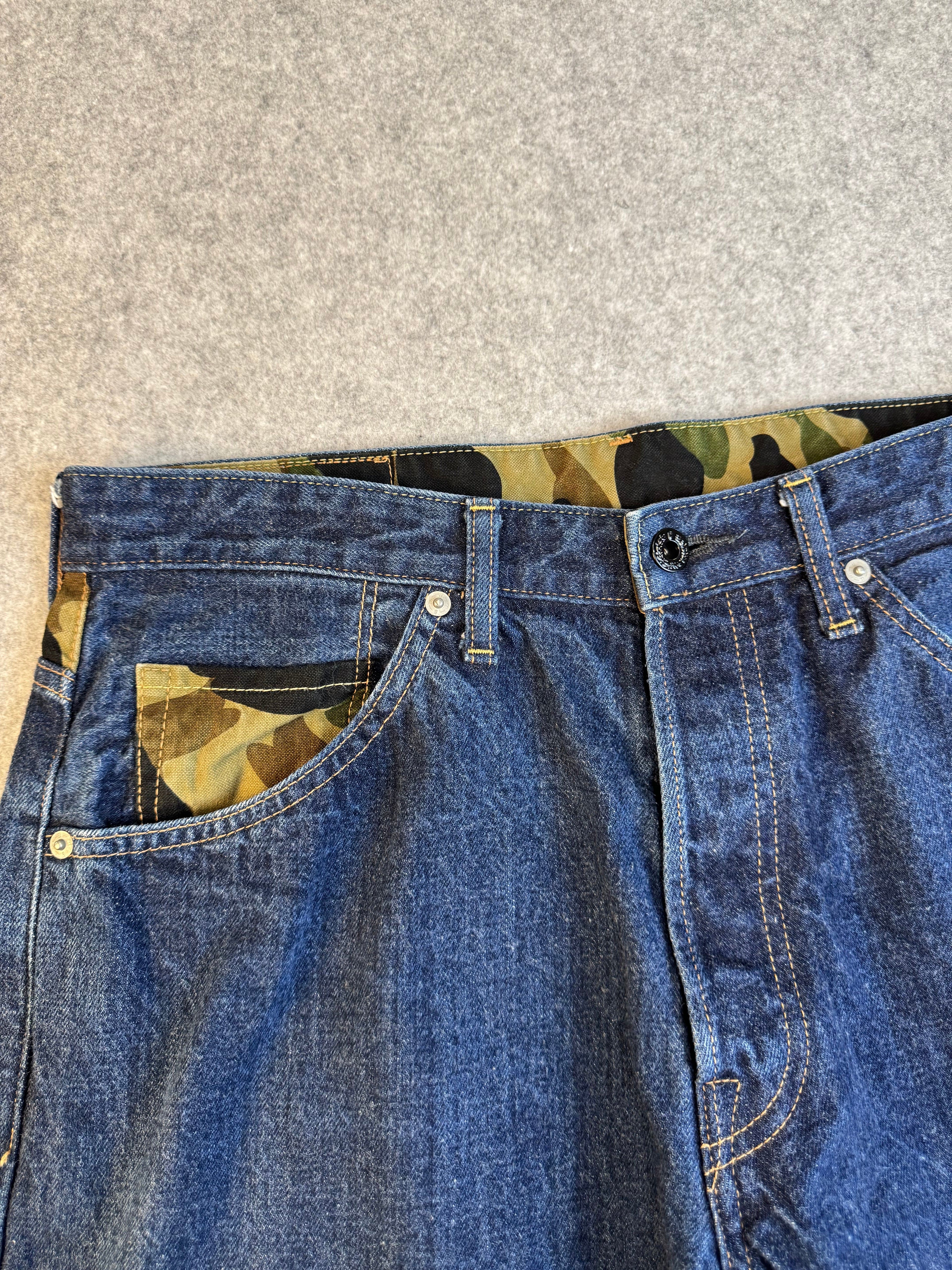 BAPE Ape Star Indigo Denim Shorts (USED)