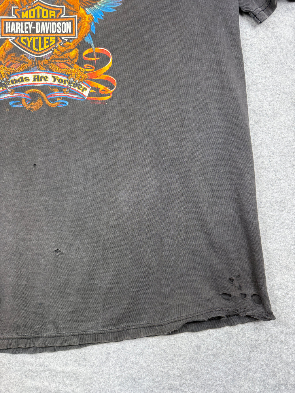 Vintage Harley Davidson Legends Are Forever Tee Black