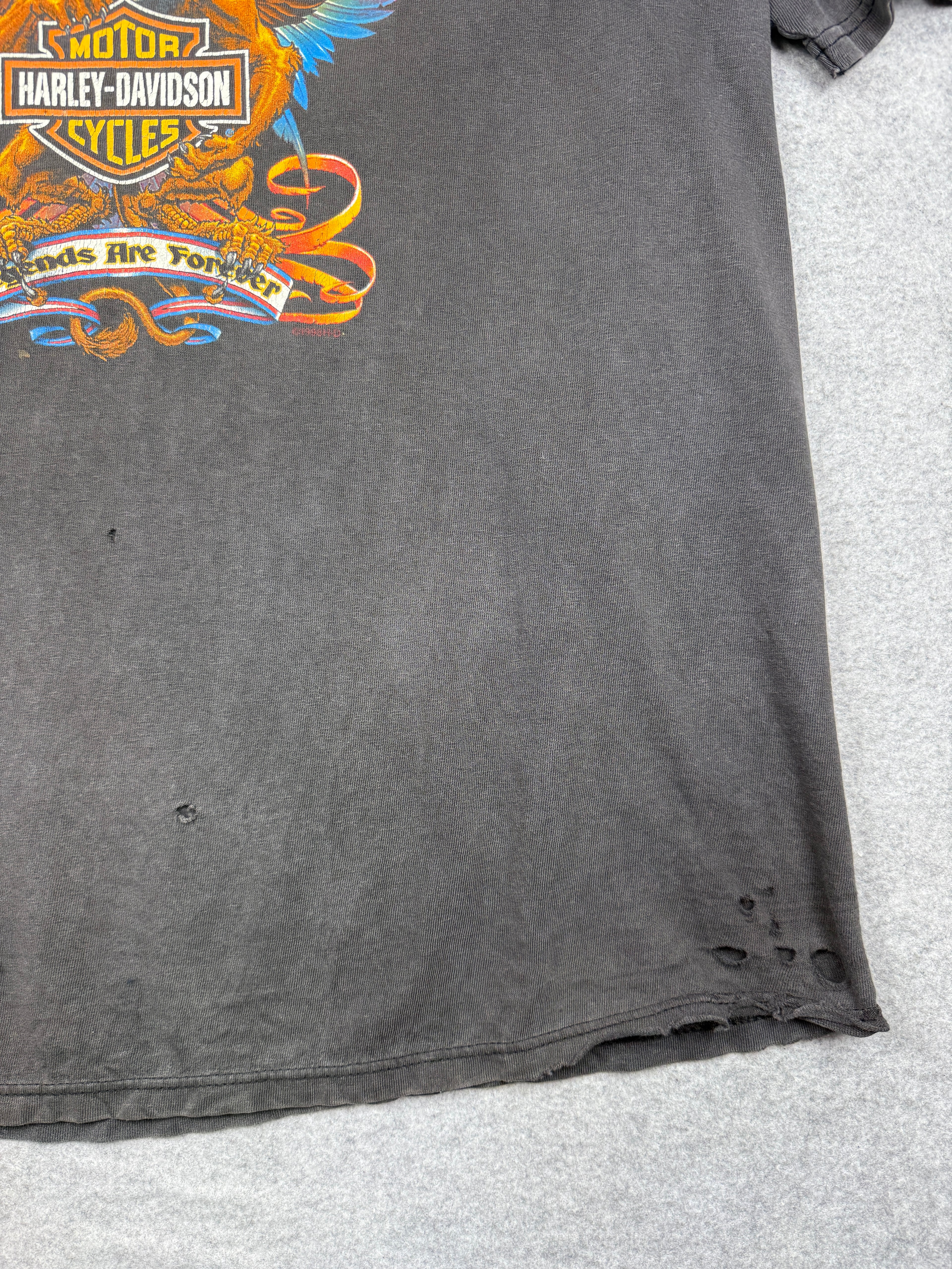 Vintage Harley Davidson Legends Are Forever Tee Black