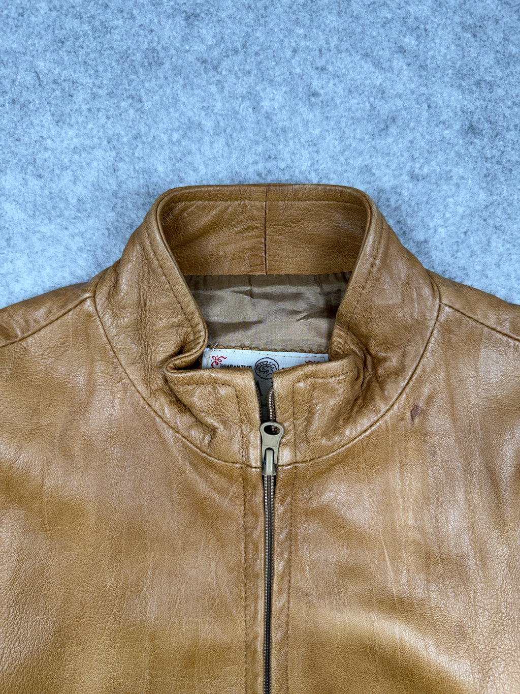 Women’s Vintage Vera Pelle Leather Jacket Tan