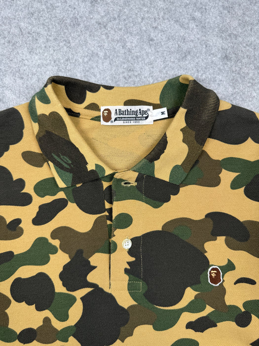 BAPE Camo Color Ape Head Tee Green/Yellow (USED) | Vitnage Clothing Store Canada