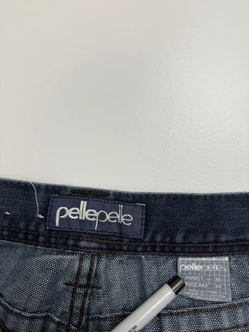 Pelle Pelle Dark Wash Embroidered Denim Pants