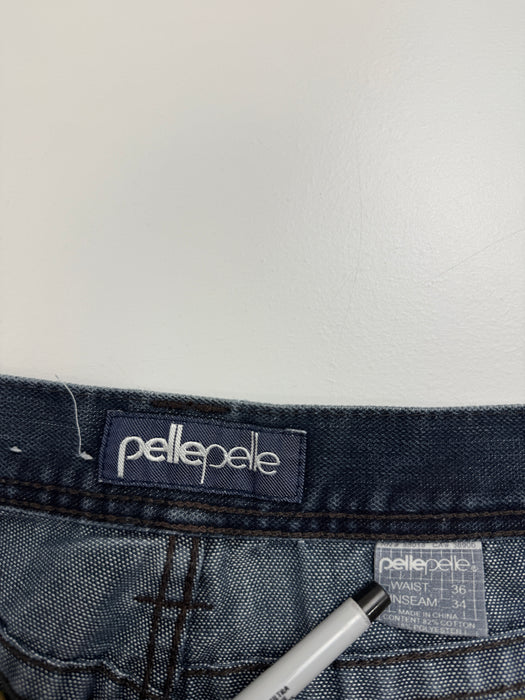 Pelle Pelle Dark Wash Embroidered Denim Pants | Vitnage Clothing Store Canada