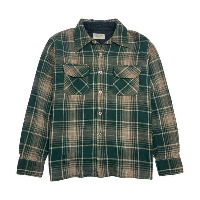 (M) Vintage Flannel Button Up Green