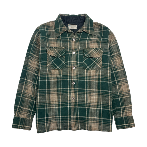 (M) Vintage Flannel Button Up Green | Vintage Clothing Store Canada