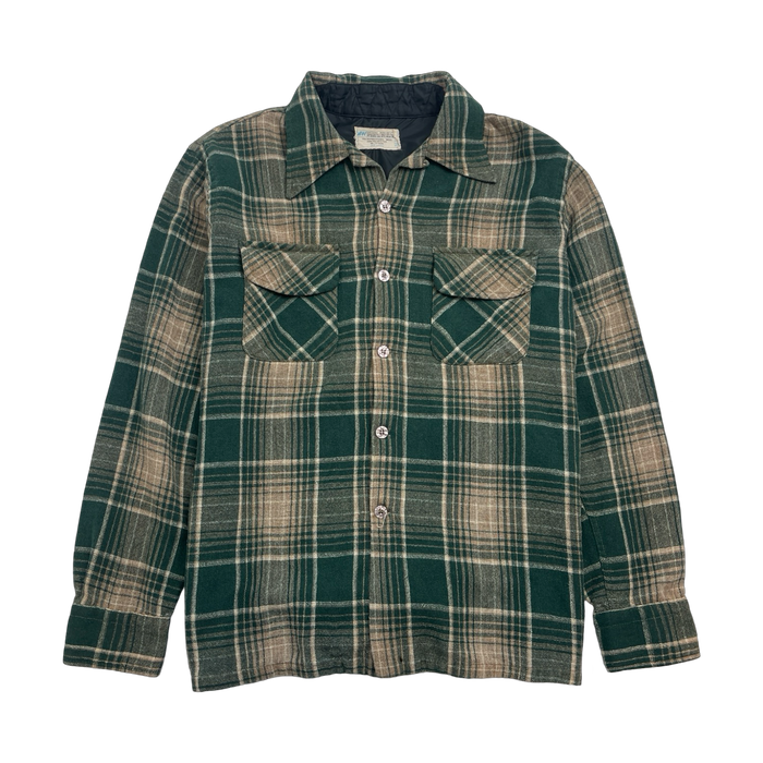 (M) Vintage Flannel Button Up Green | Vitnage Clothing Store Canada