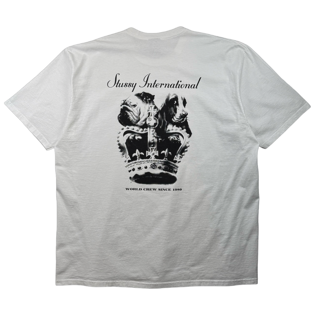 Stussy Dog Crown Tee White (USED)
