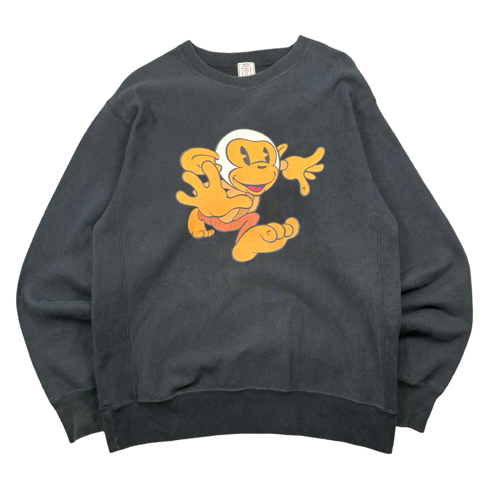 Vintage BAPE Baby Milo Monkey Sweatshirt Black | Vitnage Clothing Store Canada