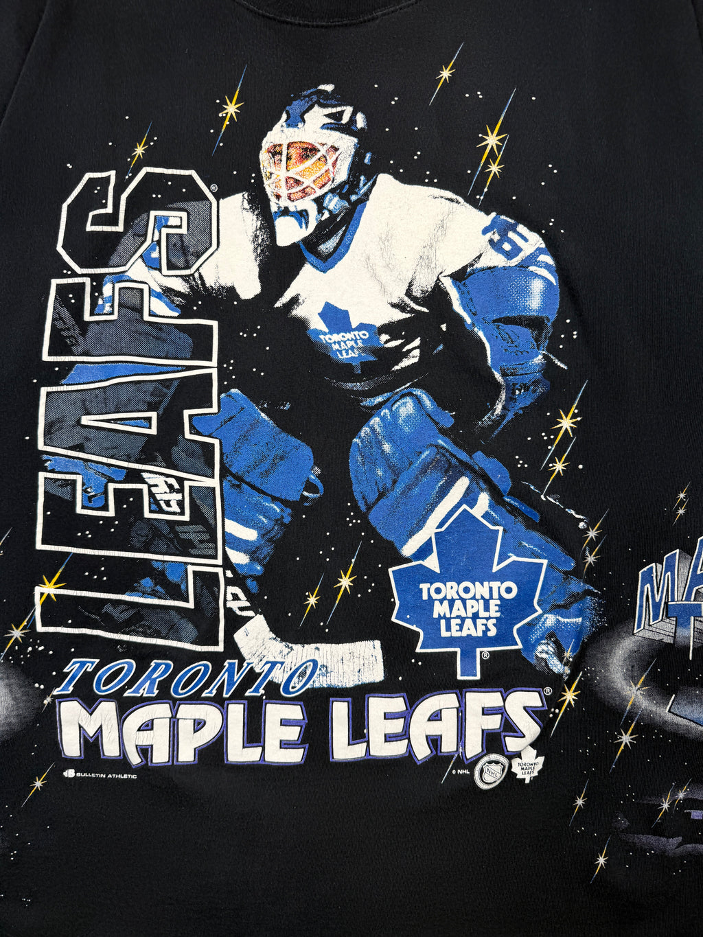 Vintage Toronto Maple Leafs Goalie AOP Tee Black