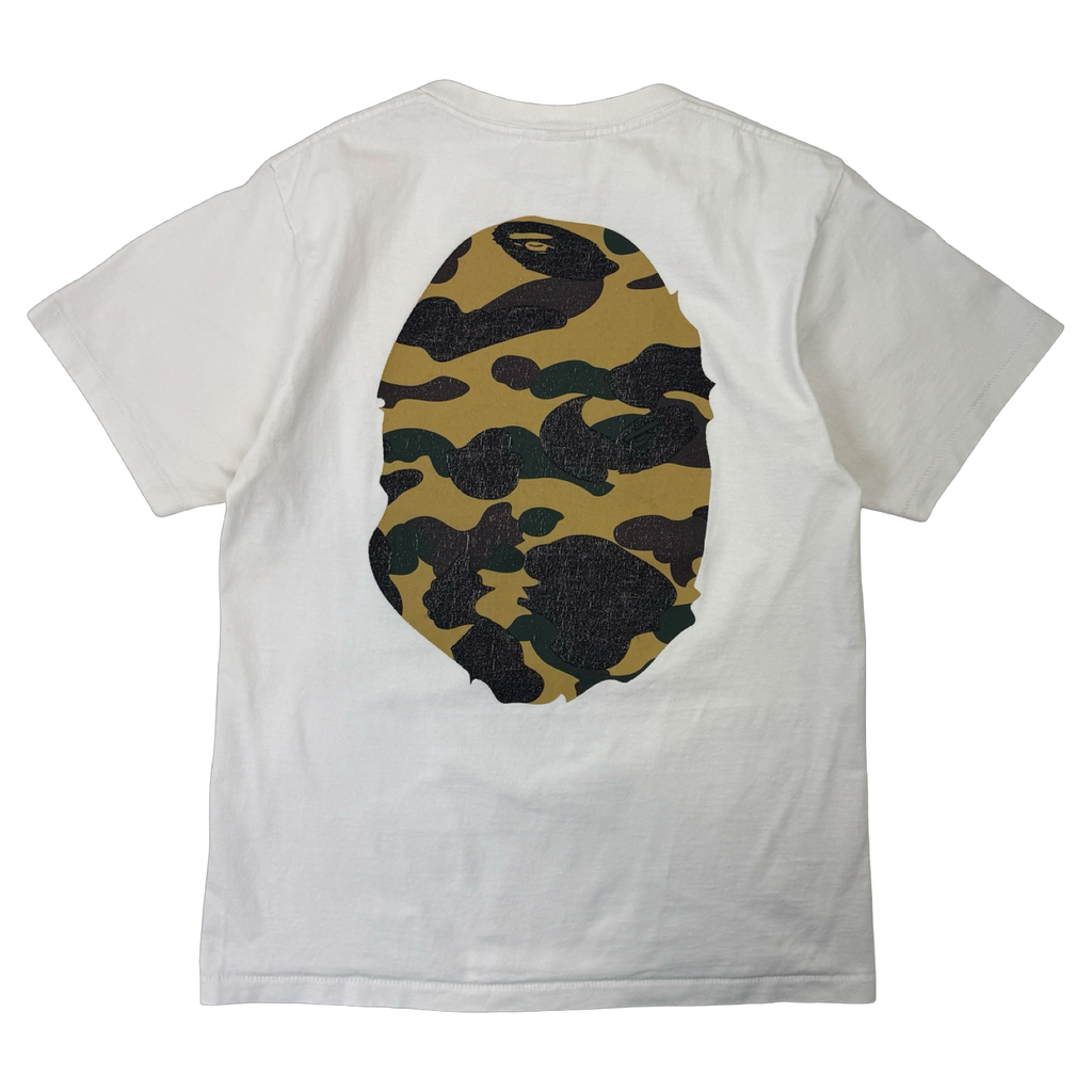 BAPE Camo Big Ape Head Tee White (USED)