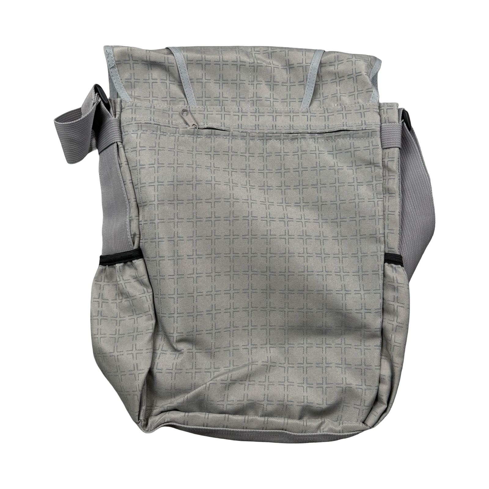 Vintage Stussy Boston Grid Messenger Bag Grey