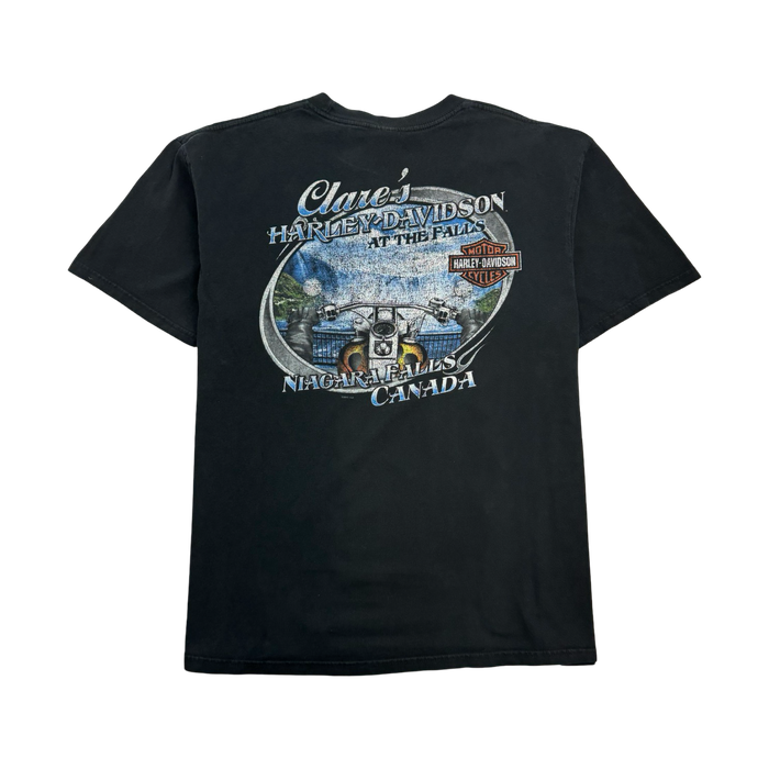 Vintage '10 Clare's Harley Davidson Tee Black | Vitnage Clothing Store Canada