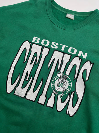 (L) Vintage 80s Boston Celtics Sweatshirt Green