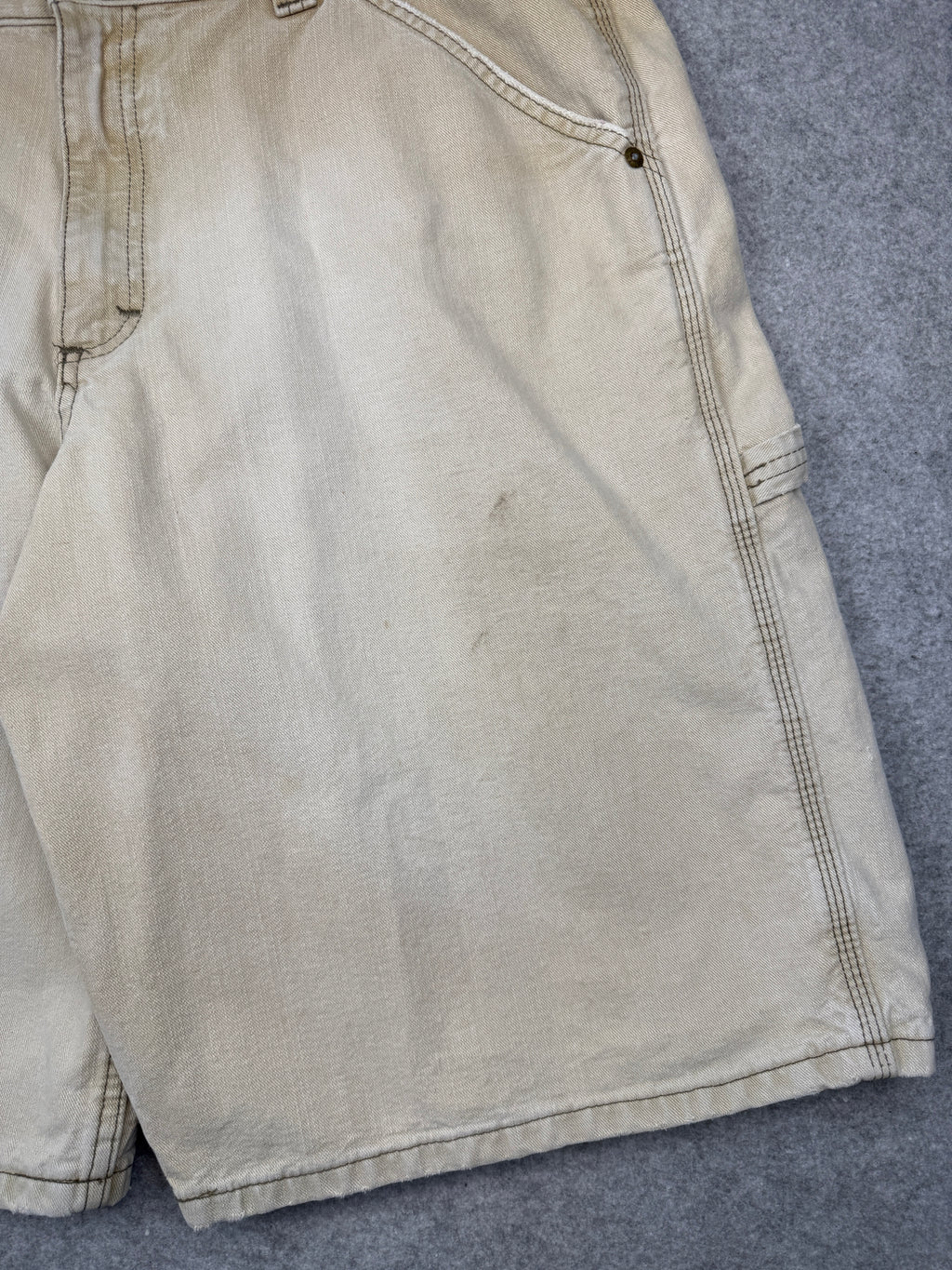 Vintage Lee Dungarees Carpenter Shorts Beige