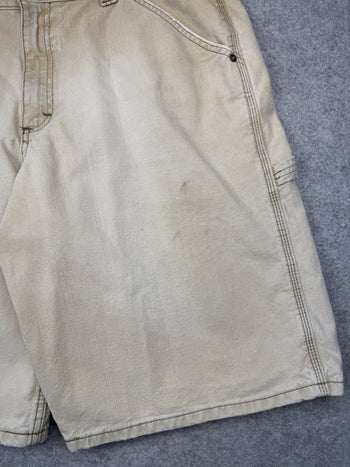 Vintage Lee Dungarees Carpenter Shorts Beige