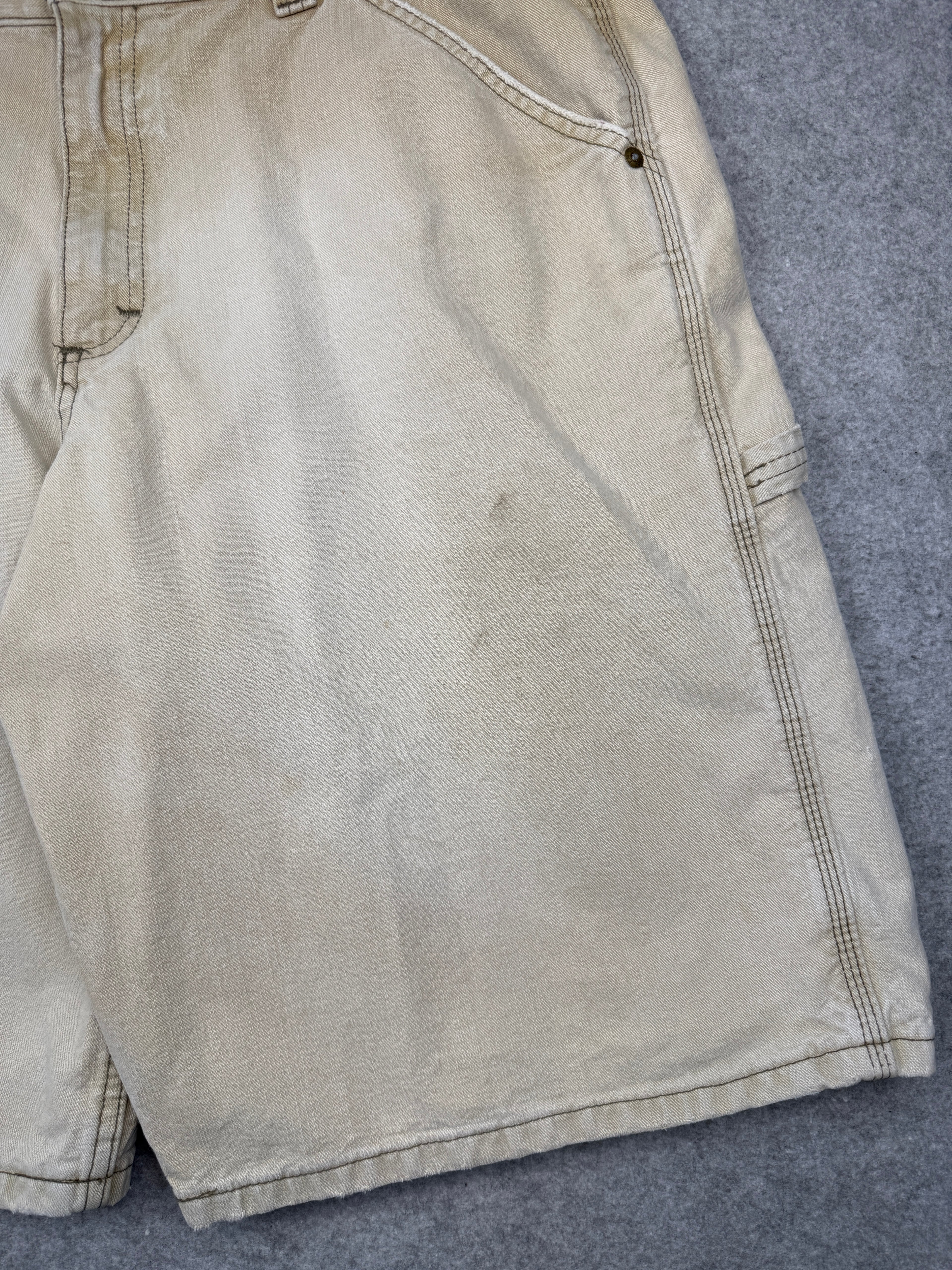 Vintage Lee Dungarees Carpenter Shorts Beige