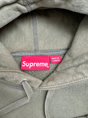 Supreme Cross Box Logo Hooded Light Olive (USED)