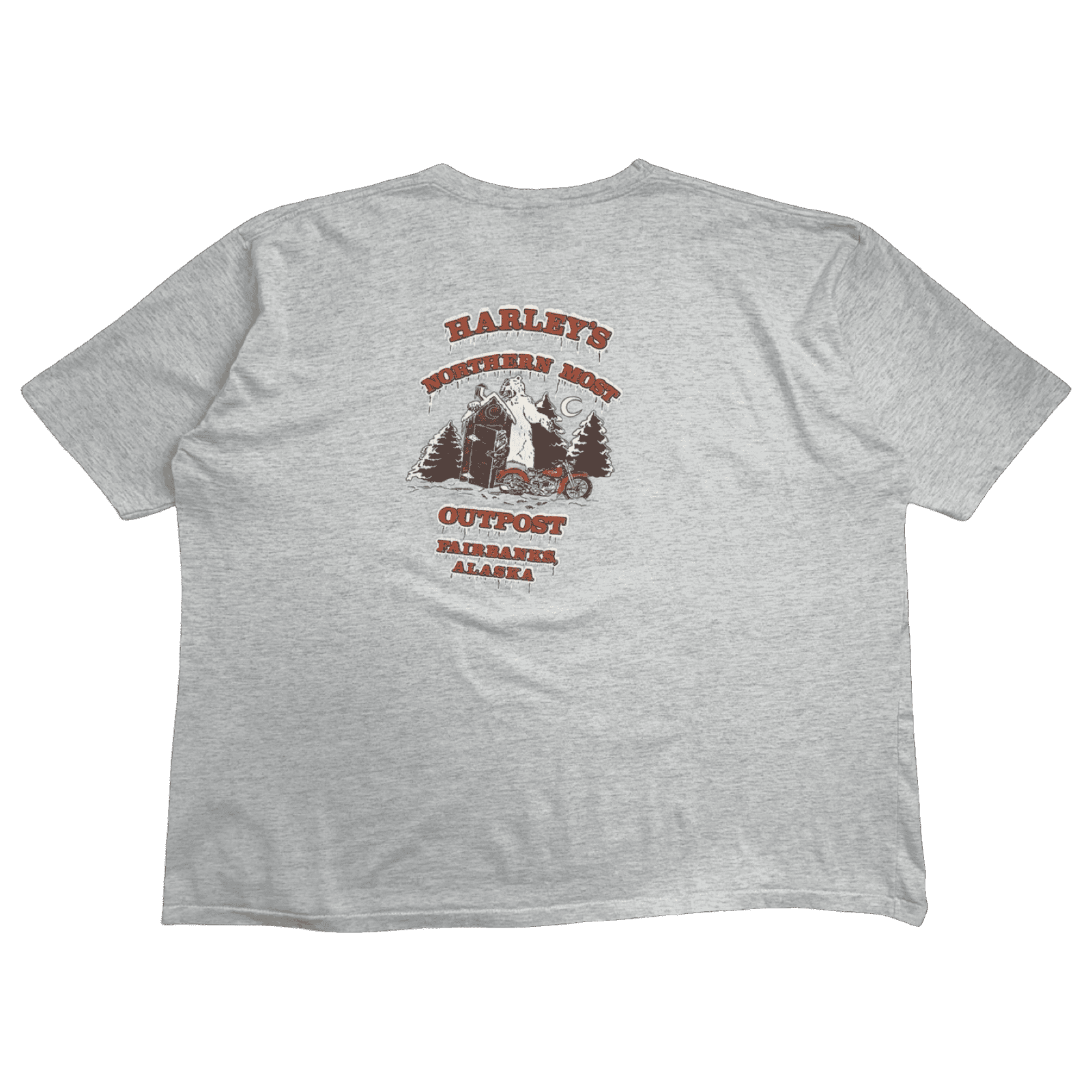 Vintage 1999 Harley Davidson Alaska Northern Outpost Tee Grey