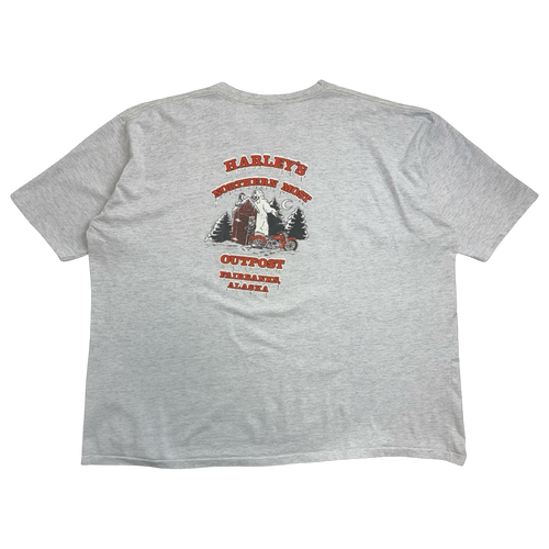 Vintage 1999 Harley Davidson Alaska Northern Outpost Tee Grey | Vintage Clothing Store Canada