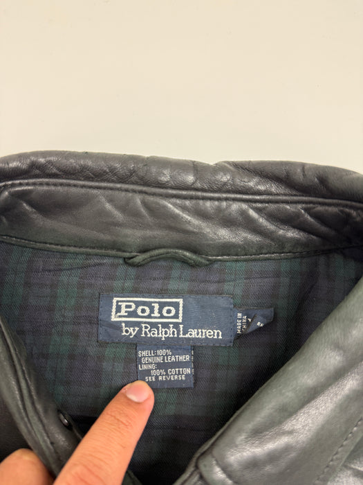 Vintage Polo Ralph Lauren Leather Jacket Black | Vitnage Clothing Store Canada