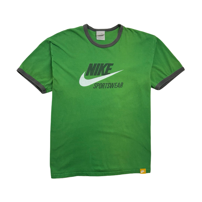 Vintage 2000s Nike Sports Ringer Tee Green