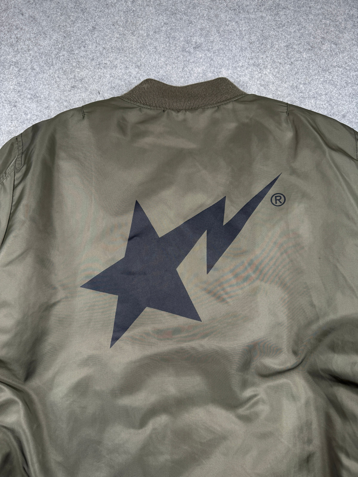 BAPE Bapesta Bomber Jacket Green SS19 (USED)