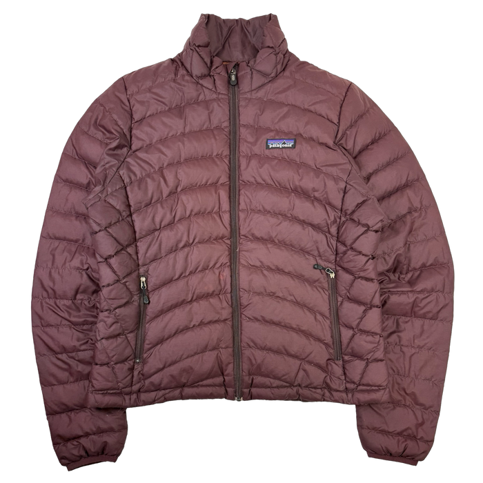 Women's Patagonia Down Hooded Puffer Burgundy | Vitnage Clothing Store Canada