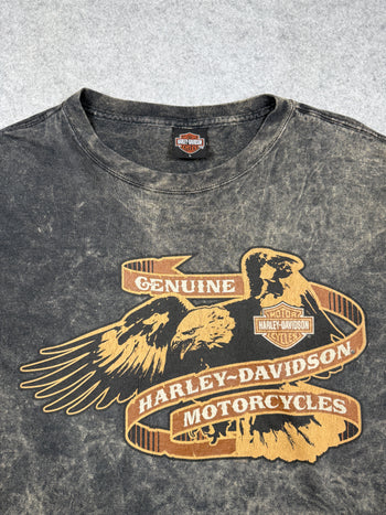 Vintage Harley Davidson Eagle Acid Wash L/S Tee