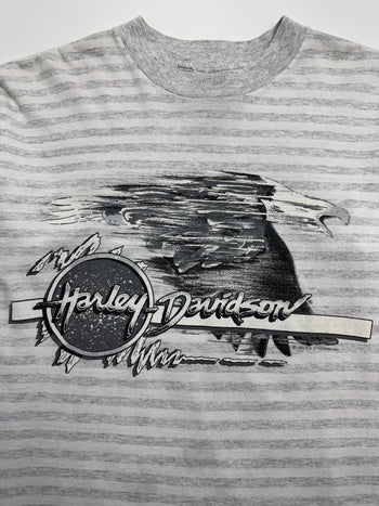 Vintage '91 Harley Davidson Stripe Tee White