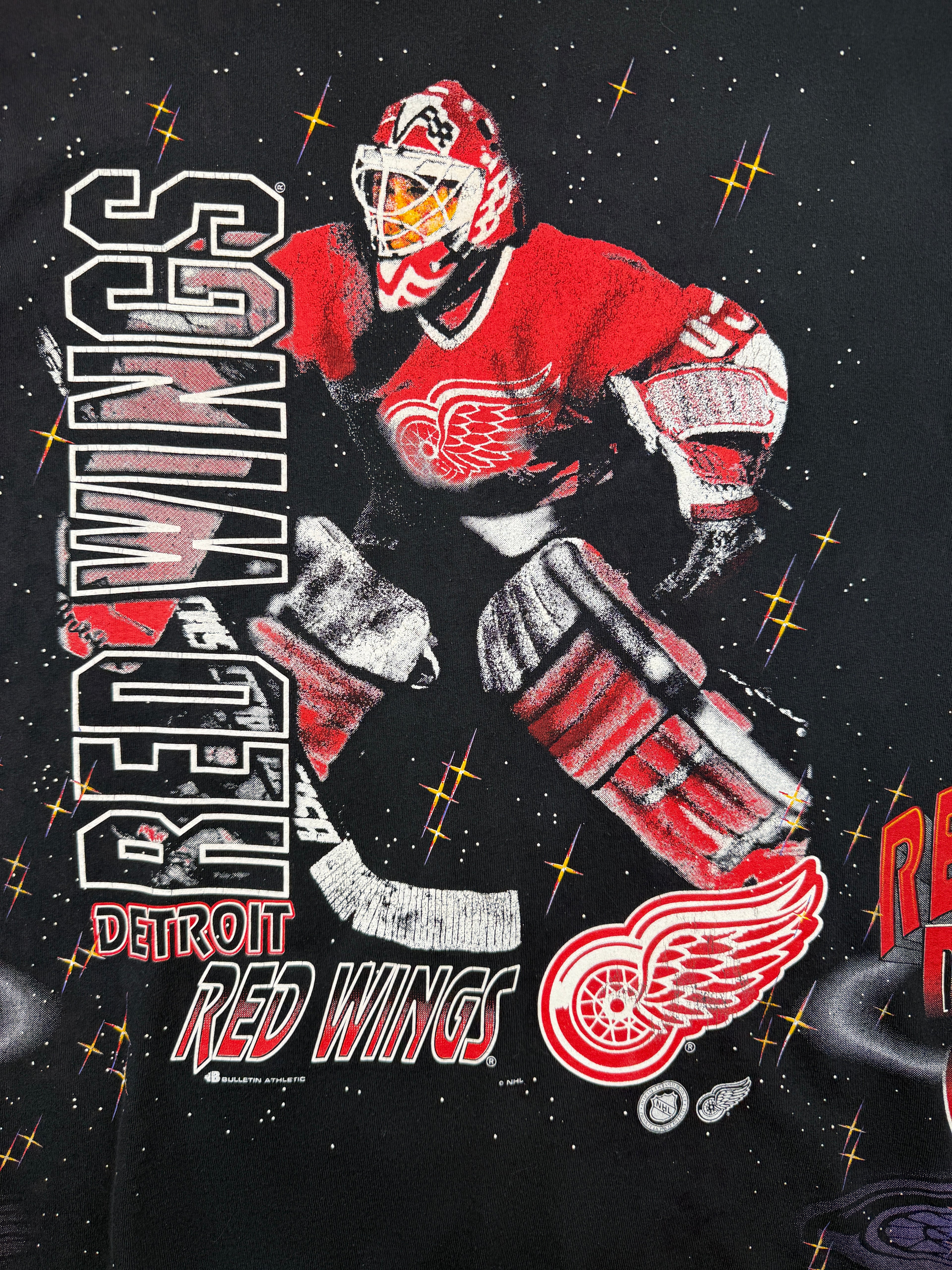Vintage Detroit Red Wings AOP Tee Black