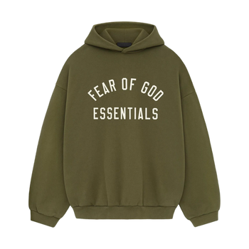 Fear of God Essentials Fleece Hoodie Military