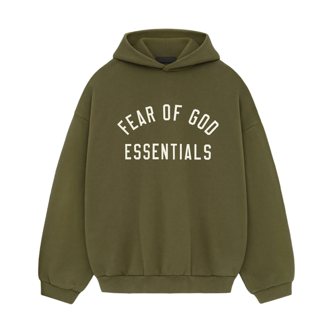 Fear of God Essentials Fleece Hoodie Military