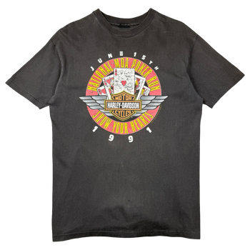 Vintage Harley Davidson National MDA Poker Run Tee Black