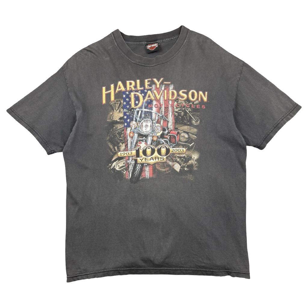 Vintage Harley Davidson 100 Years Tee Black
