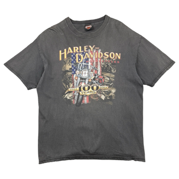Vintage Harley Davidson 100 Years Tee Black