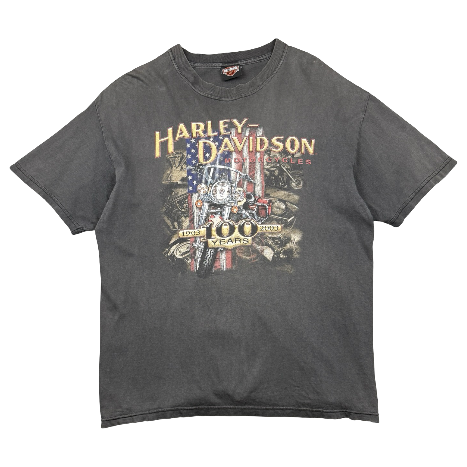 Vintage Harley Davidson 100 Years Tee Black