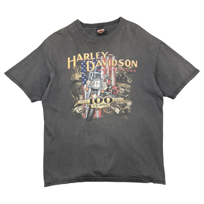 Vintage Harley Davidson 100 Years Tee Black