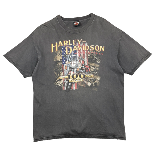 Vintage Harley Davidson 100 Years Tee Black | Vintage Clothing Store Canada