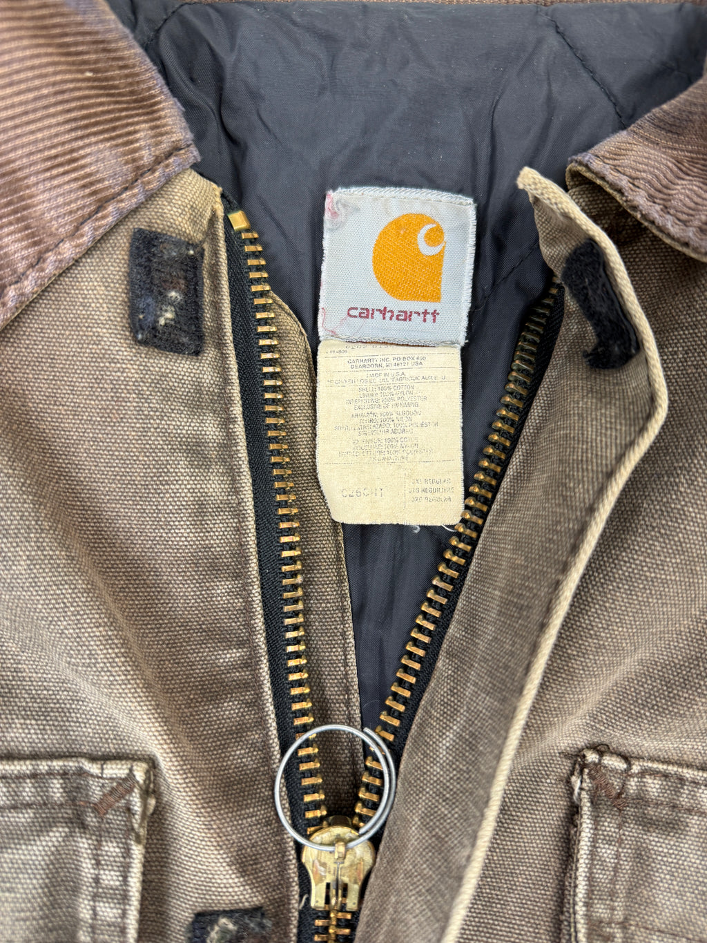 Vintage Carhartt Arctic Work Jacket Faded Brown