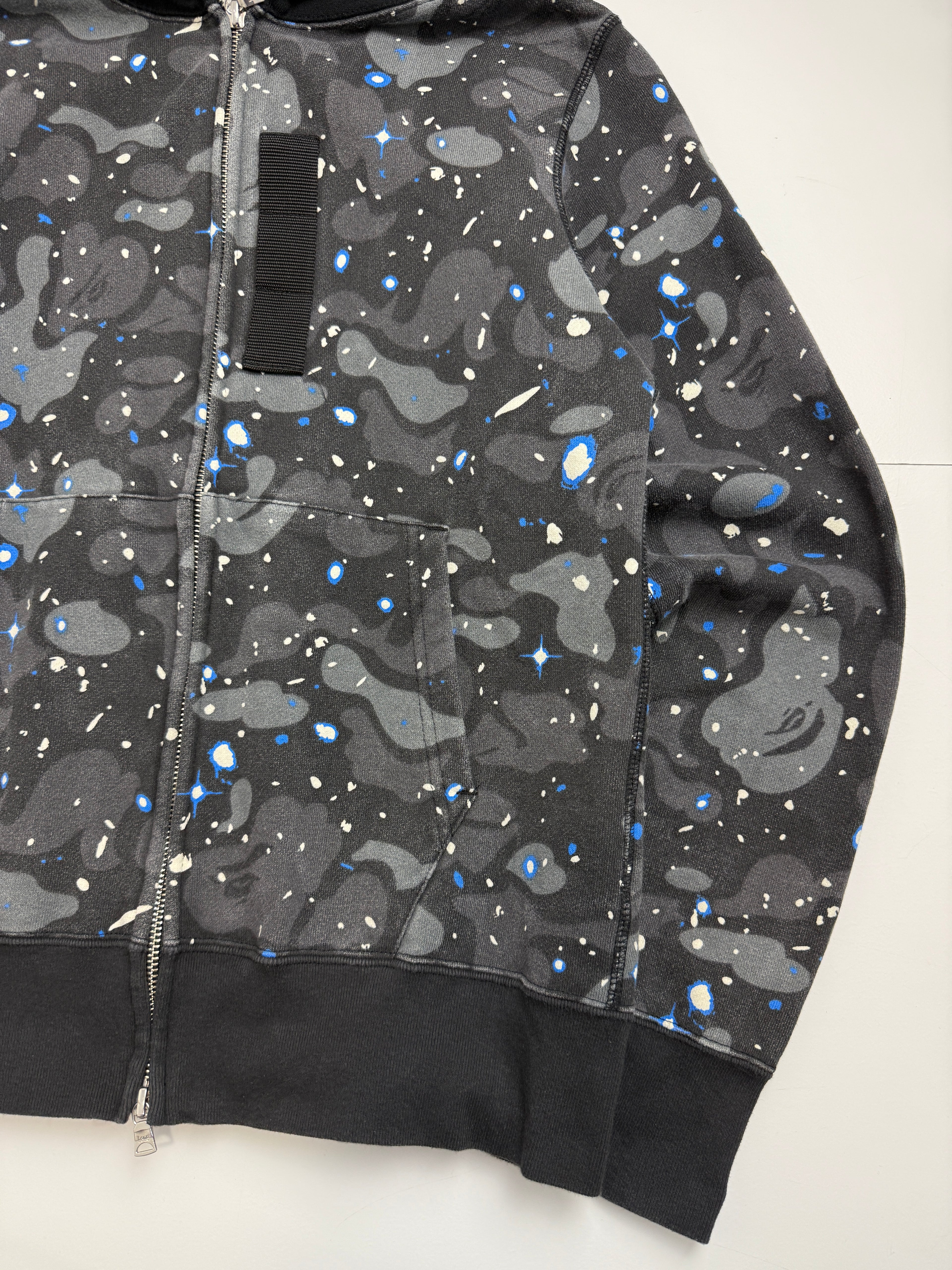 BAPE Space Camo Shark Full Zip Hoodie Black (USED)